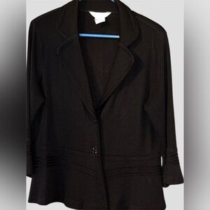 Misook Black Women's Lightweight Blazer S